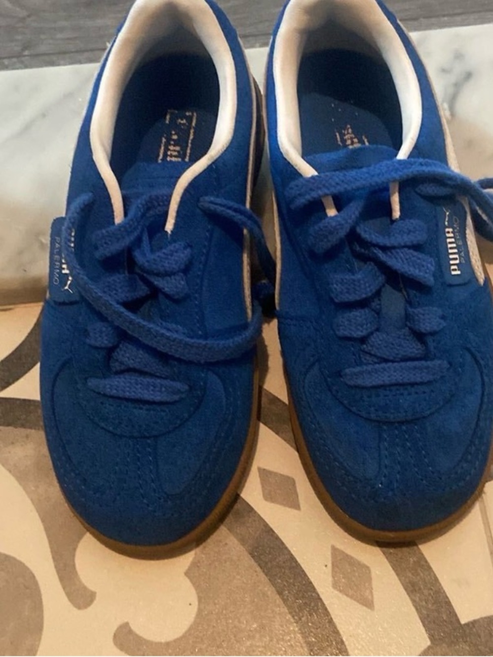 Puma Kid’s Blue Suede Sneakers